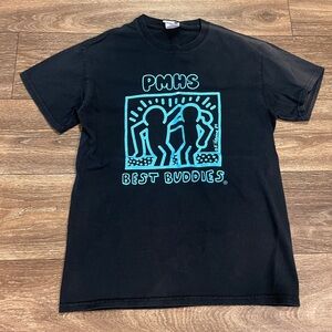 Vintage Keith Haring Best Buddies T-shirt PMHS Gilden Y2K Size Small
